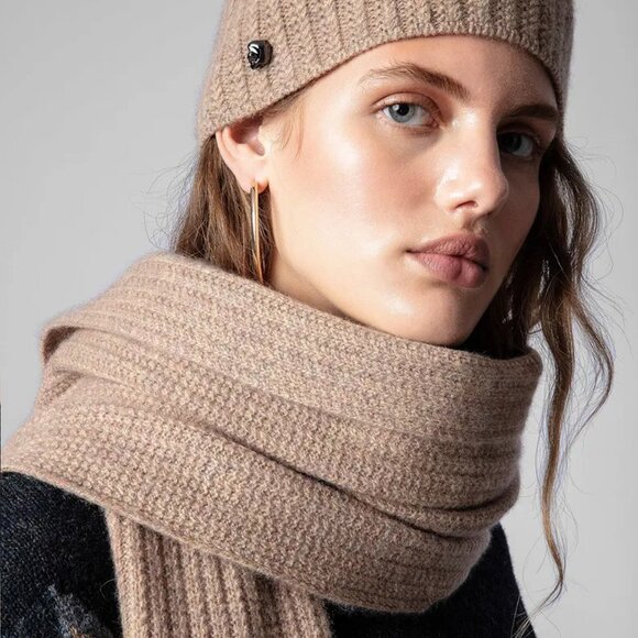 Zadig & Voltaire Jared Cashmere Scarf WKMZ0804F - Picture 1 of 3